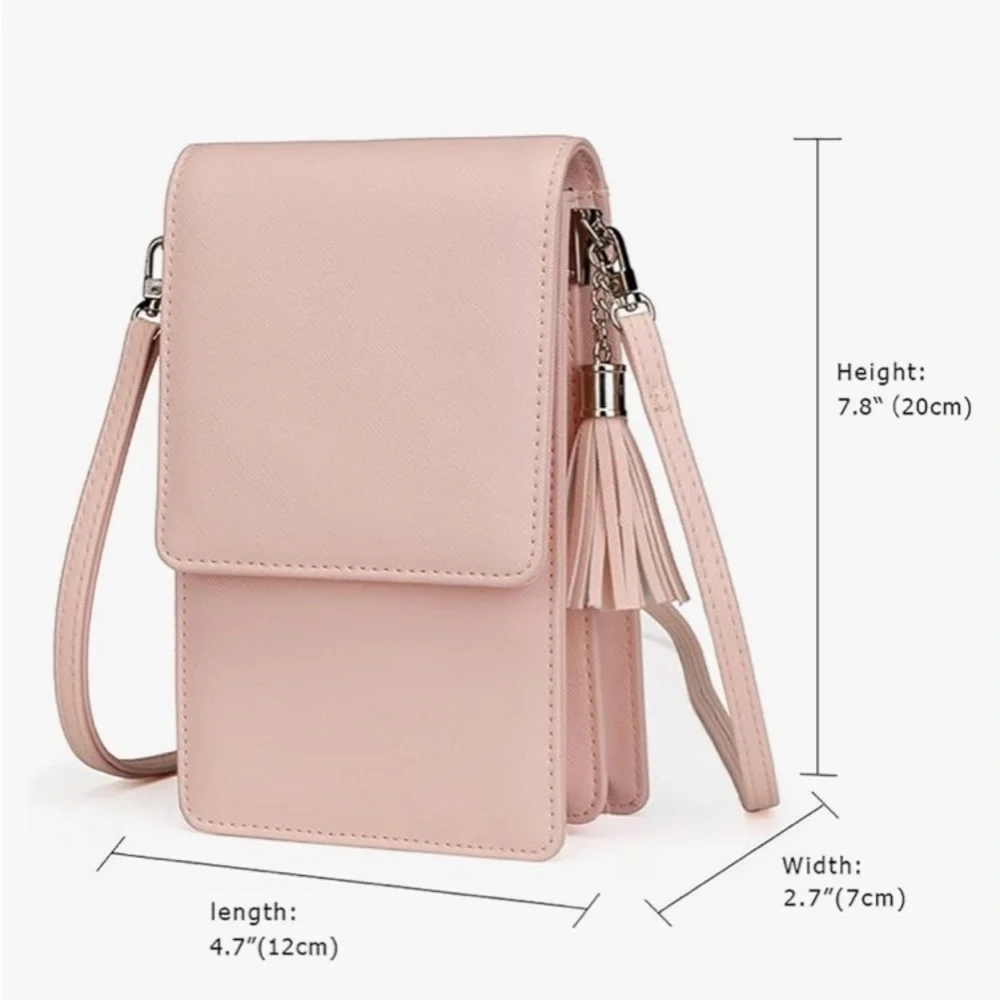 Pink Crossbody Cell Phone Purse